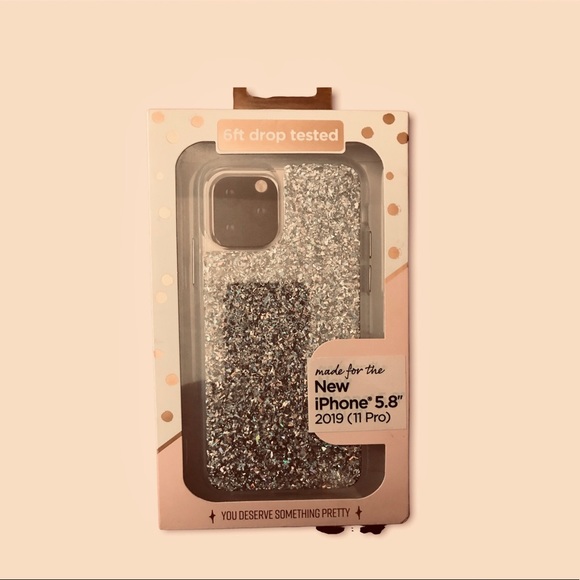 iPhone 11 Pro 5.8 Silver Glitter Case - Picture 5 of 7